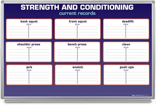 Strength and Conditioning Whiteboard 36" x 24" by CreativeSafetySupply