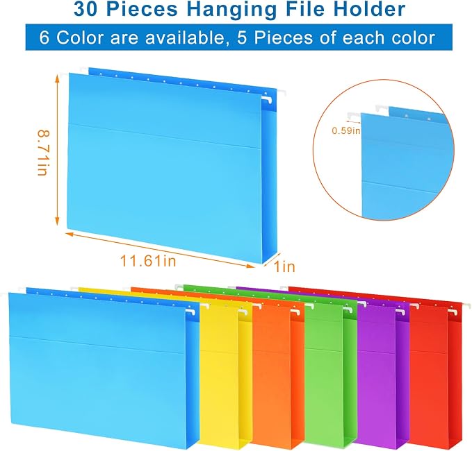 30 Pack Hanging File Folders, Letter Size - Image 2