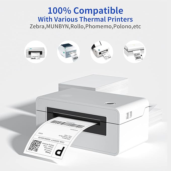 4" x 6" Fanfold Direct Thermal Labels, 1000 Per Stack, Elton Printers - Image 3