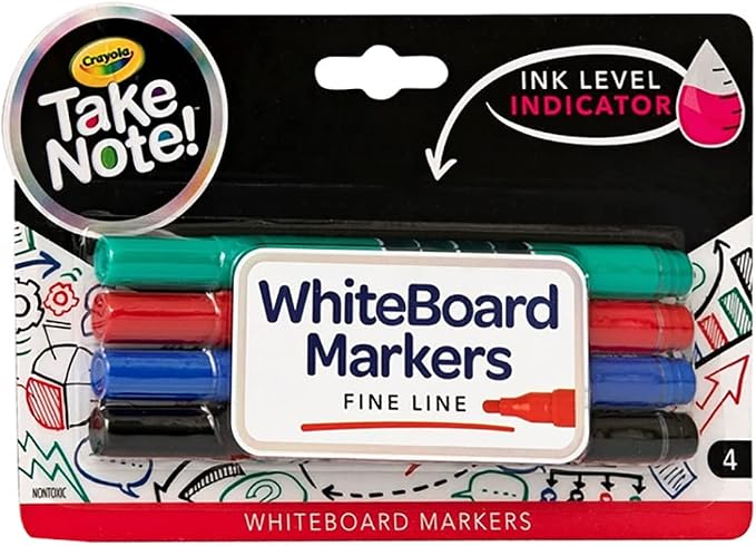 Crayola Take Note Dry Erase Markers, Fine Line by Crayola