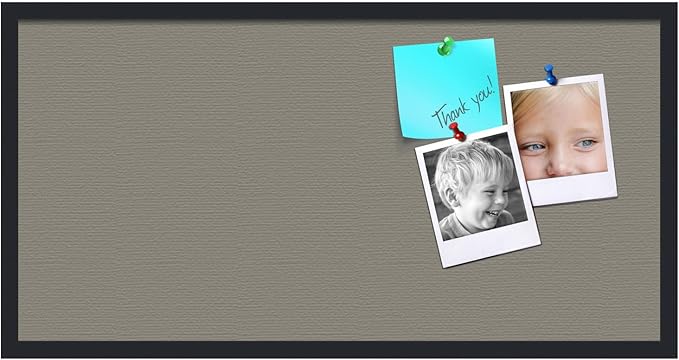 PinPix 36x18 Inch Cork Bulletin Board. This Decorative Framed Pin Board Comes with Pewter Design and a Satin Black Frame. Ideal for Home Office Decor or Message Board (PinPix-1812)-DeskLoop Office