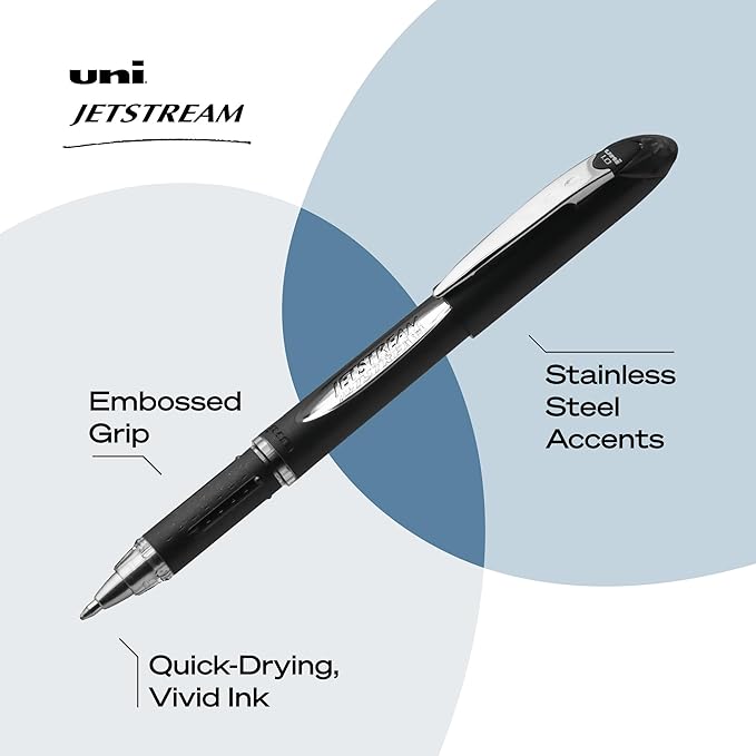 uniball Jetstream Ballpoint Pens, Medium Point, 4 Pack - Image 3
