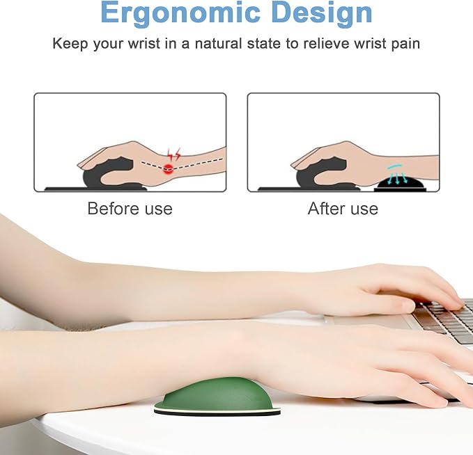 Dapesuom Mouse Wrist Rest, Ergonomic Memory Foam Mouse Wrist - Image 3