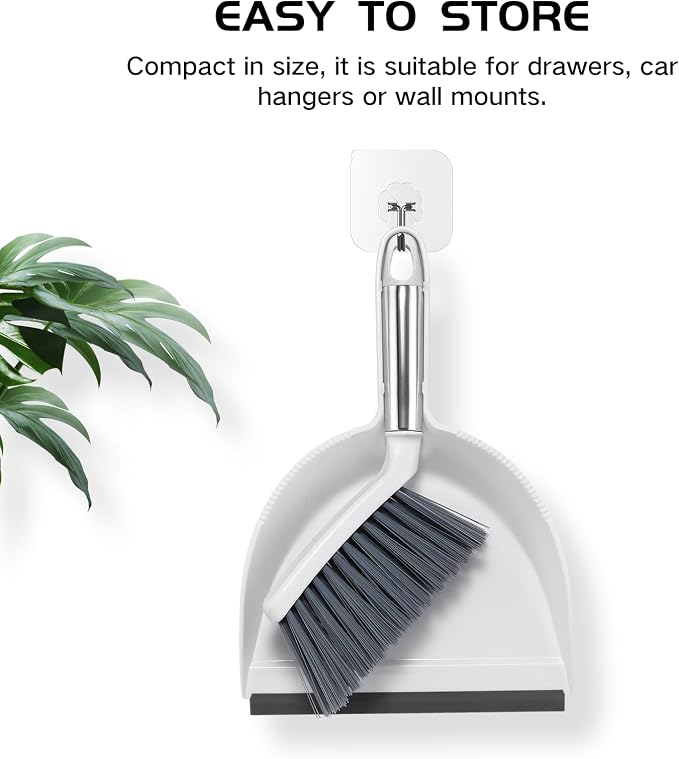 NACENA Mini Broom and Dustpan Set, Small Dust Pan and Brush Set - Image 6