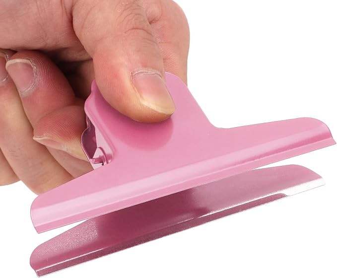 Large Heavy Duty Bulldog Clip, 3.9 Inch Pink Metal Binder Clips Strong Grip - Image 4
