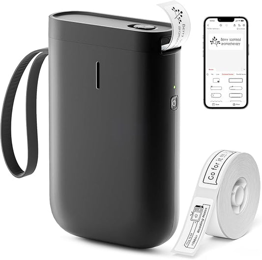 NIIMBOT Label Maker Machine D11 Label Printer Portable Wireless Connection Multiple Templates Available for Phone Easy to Use Office Home Organization USB Rechargeable-DeskLoop Office