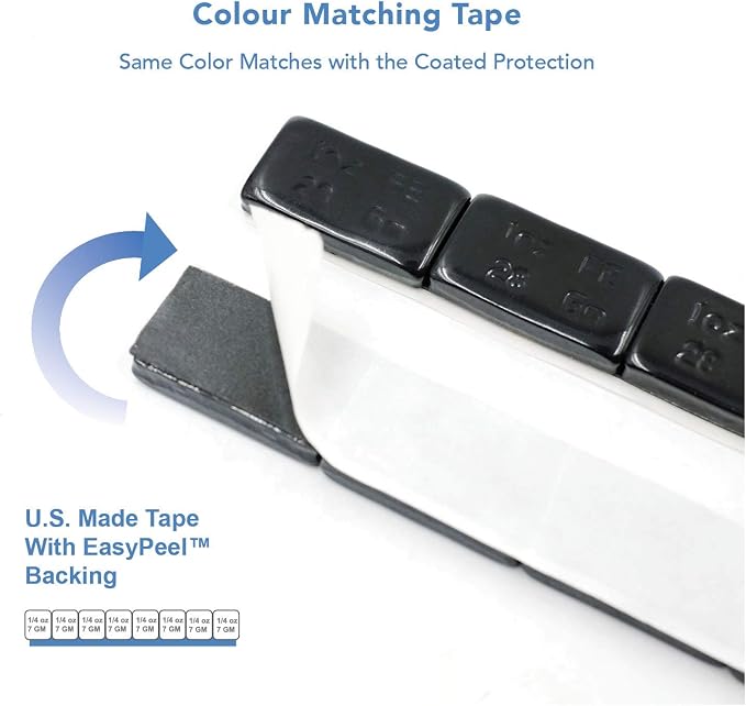 CKAuto 1oz, Adhesive Stick on Wheel Weights, EasyPeel Tape, US Quality - Image 4
