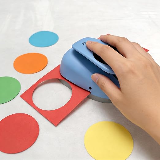 3‑Pcs Round Hole Paper Punch Set, Cutting Diameter 3/4‑inch, 2‑inch. | Circle - Image 7