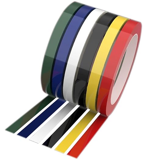 6pcs Lightning Whiteboard Pinstripe Tape Line, 108 Feet Long per Roll, Dry - Image 6
