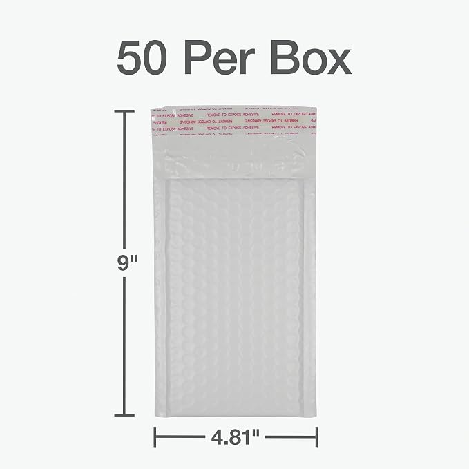 Quality Park Bubble Mailers, 4 x 8 Shipping Envelopes, Durable White Padded - Image 7
