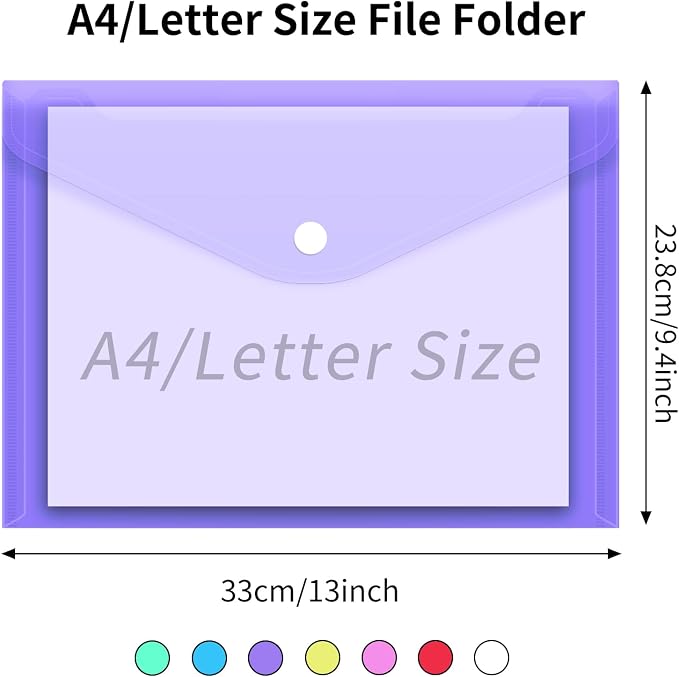 EOOUT 14pcs Plastic Envelopes, Plastic Folders - Image 2