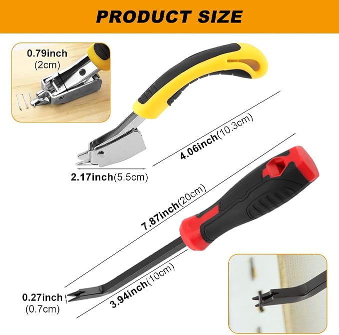 2PCS Staple Removers, Heavy Duty Staple Remover, Staple Puller Tool Upholstery - Image 2