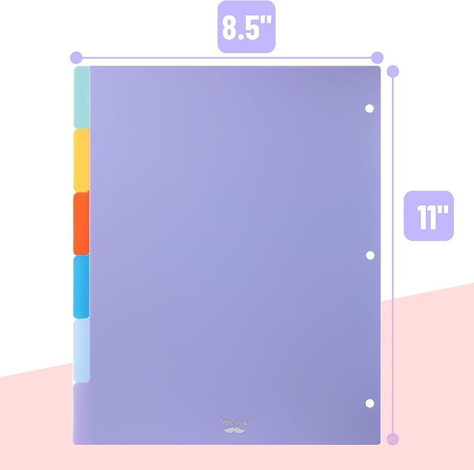 Mr. Pen- Dividers for 3 Ring Binder, 2 Sets, 6 Pack/Set, Binder Dividers - Image 3