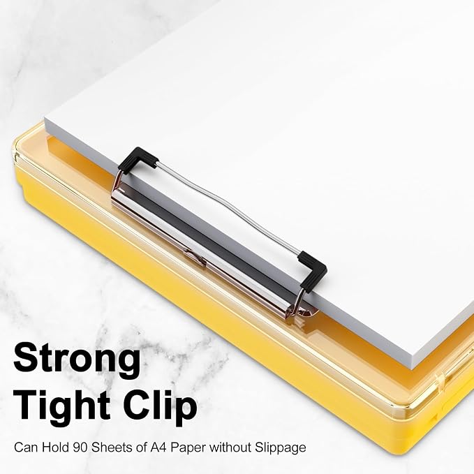 Piasoenc Clipboard with Storage, 8.5 x 11 Clip Boards with 2 Storage, Folio & - Image 6