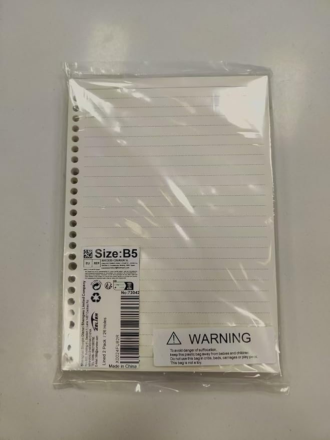 6 Pack A6 6 Holes Binder Name Card Holder Plastic Business Card Organizer - Image 2