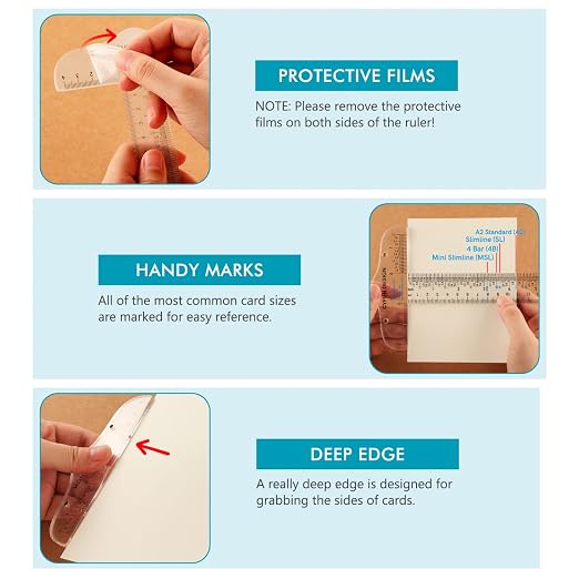 6PCS 6''/12 '' Acrylic Clear Edge Rulers T-Square Ruler, inches and Metric - Image 7