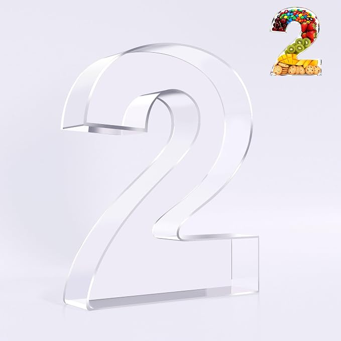 Ledido 10’’ Acrylic Number Charcuterie Board Box, Reusable Fillable Serving Tray by Ledido