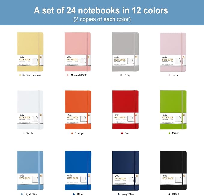 ViVin Lined Journal Notebooks for Professional Office Work, 192 Pages, Medium - Image 4