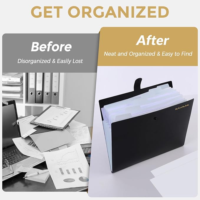 SKYDUE 7-Pocket Expanding File Folder, Professional Accordion Document Organizer - Image 6
