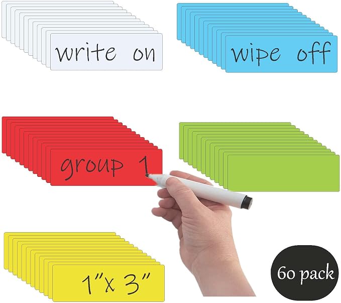 STTMGN Dry Erase Magnetic Labels, Write On Magnets Sticker, Real - Image 2