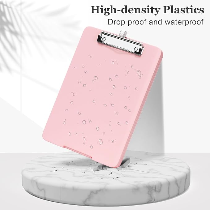 Piasoenc Small Clipboard with Storage, Clip Board with Pen Holder, School & - Image 5