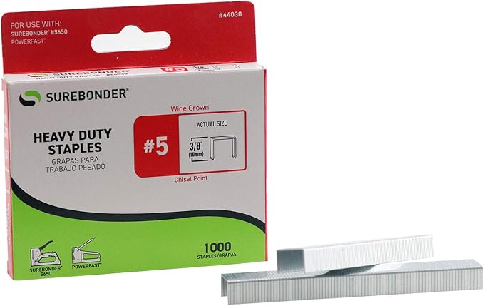 Surebonder #5 Staples 44038 Heavy Duty, Wide Crown, Swingline Type Staple - Image 2