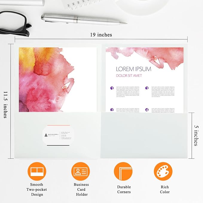 pmybupo 50Pcs White Folders - Image 2