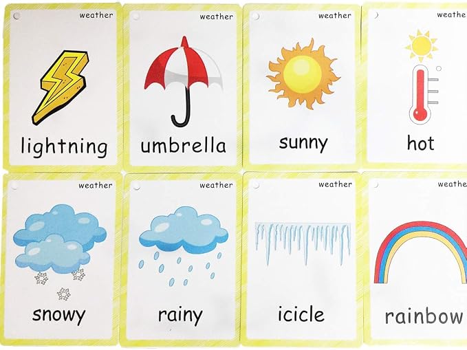 Set of Clothing and Weather Flash Cards - Image 6