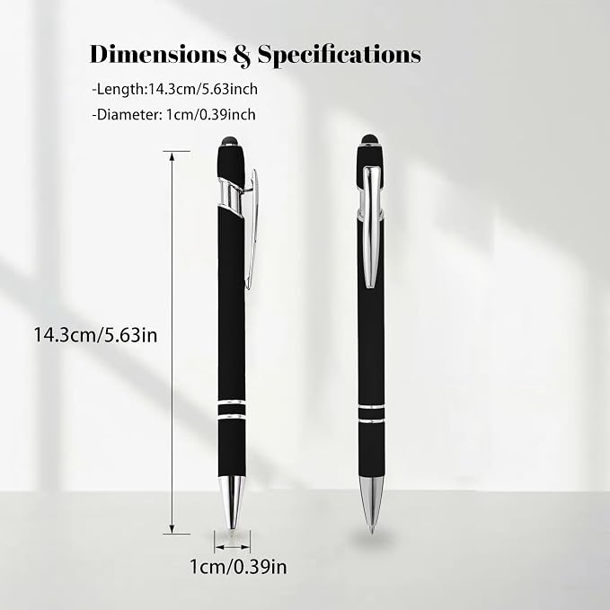 CRME Ballpoint Pen 2-in-1 Stylus Bulk Custom Pens Personalized Engraved Metal - Image 6