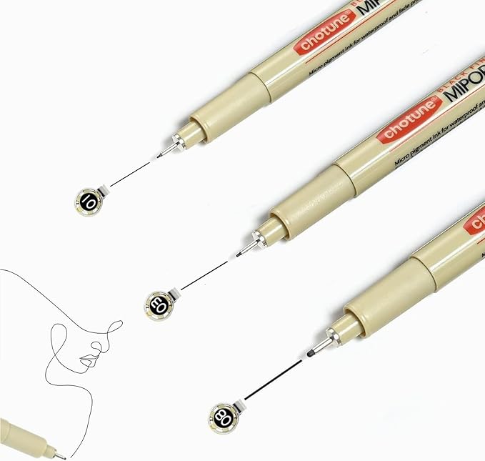 Micro Fineliner Set – 3 size Archival Ink pens for Technical Drawing, Anime & Sketching – Artists, Architects & Illustrators-DeskLoop Office