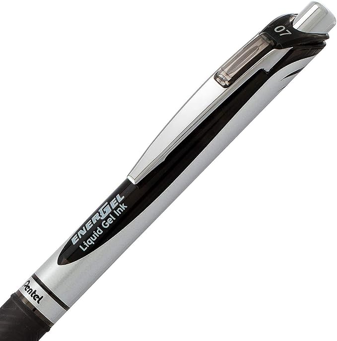 Pentel Energel 0.7 mm RTX Retractable Black Ink Pens - Image 3