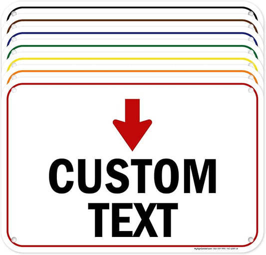 Custom Arrow, Custom Directional Sign, Down Arrow, 12x18 Inches, 55 mil thick by MySignCenter