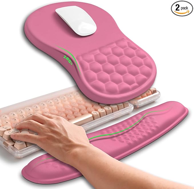 Hokafenle 2in1 Combination, Wave Keyboard Wrist Rest and Ergonomic Curvature by Hokafenle