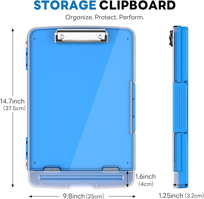 Clipboard with Storage and Pen Holder, Heavy Duty with Dual Compartment - Image 2