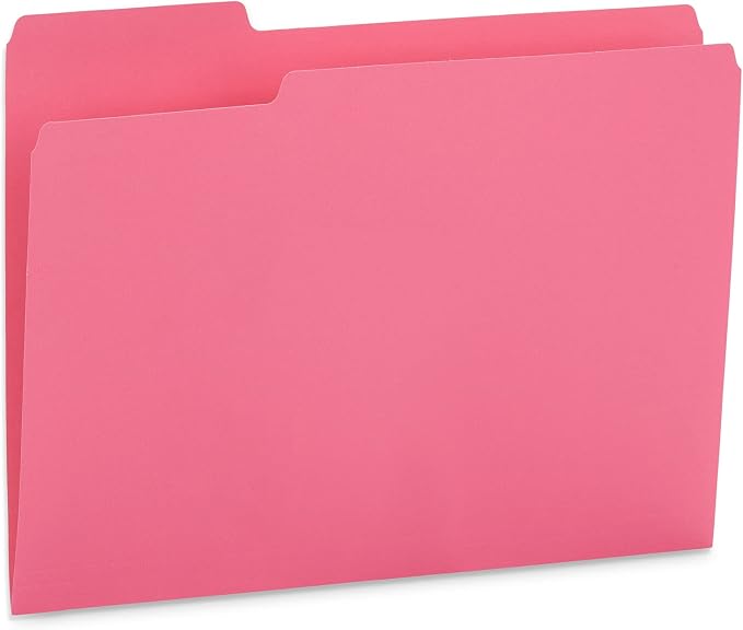 100 Blue Summit Supplies Pink File Folders, Letter Size - Image 8