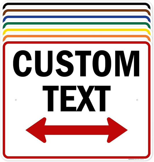 Custom Arrow, Custom Directional Sign, Two Way Arrow, 24x30 Inches, Rust Free by MySignCenter