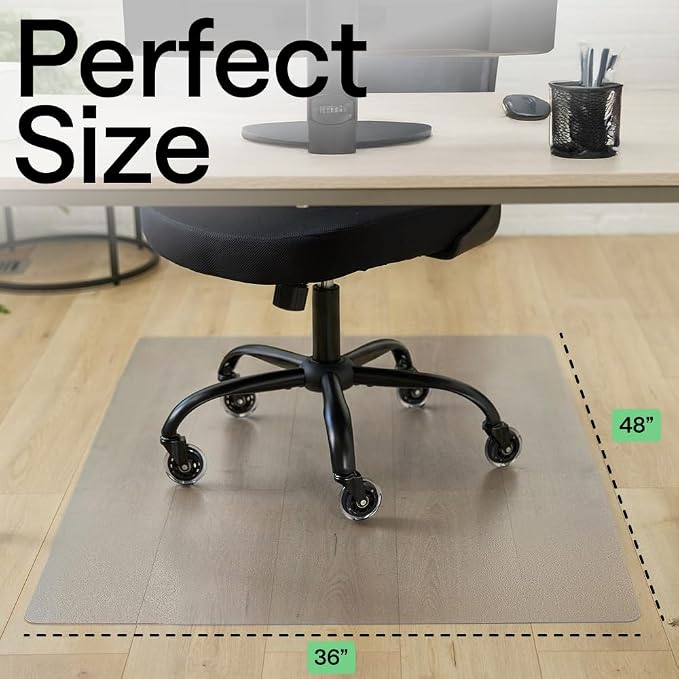 GORILLA GRIP Slip Resistant Clear Office Chair Mat - Image 6