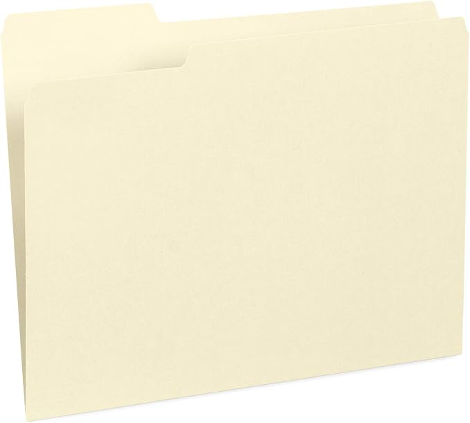 Manilla File Folders 8.5 x 11, 1/3 Cut Tab, Letter Size Vanilla folders - Image 5