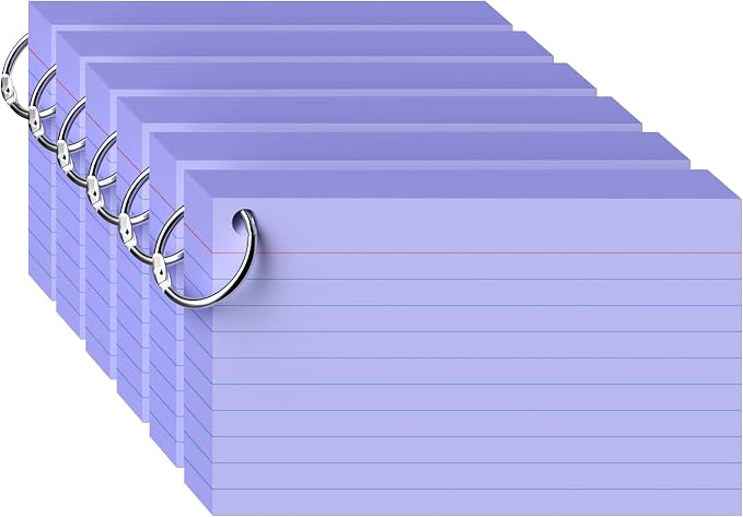 300 Count Purple Index Cards 3x5 Inch by WAYISUL
