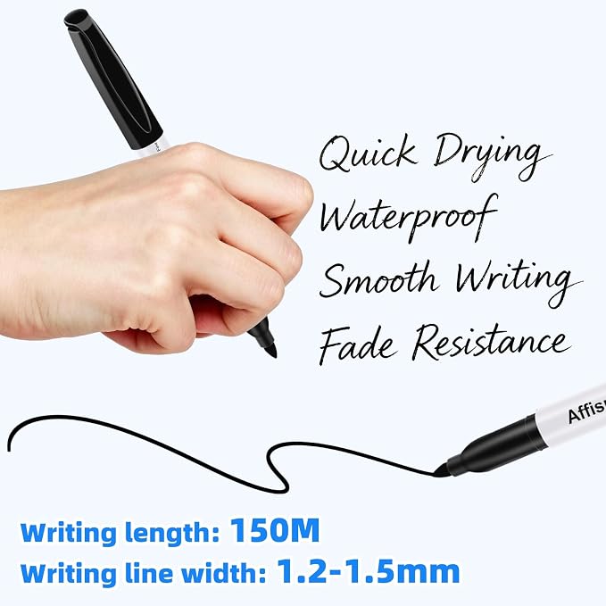 Permanent markers, 60 packs permanent markers bulk, quick drying in one second - Image 12