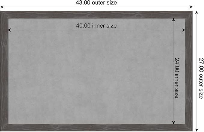 Amanti Art Grey Framed Magnetic Board 27x43 Large Vision Board - Image 3