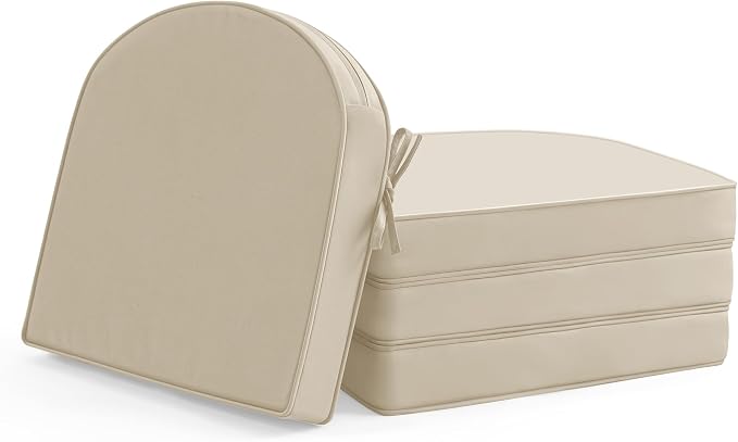 Outdoor Chair Cushions Set of 4: Waterproof & Fade Resistant Patio Furniture by SUMMSUN