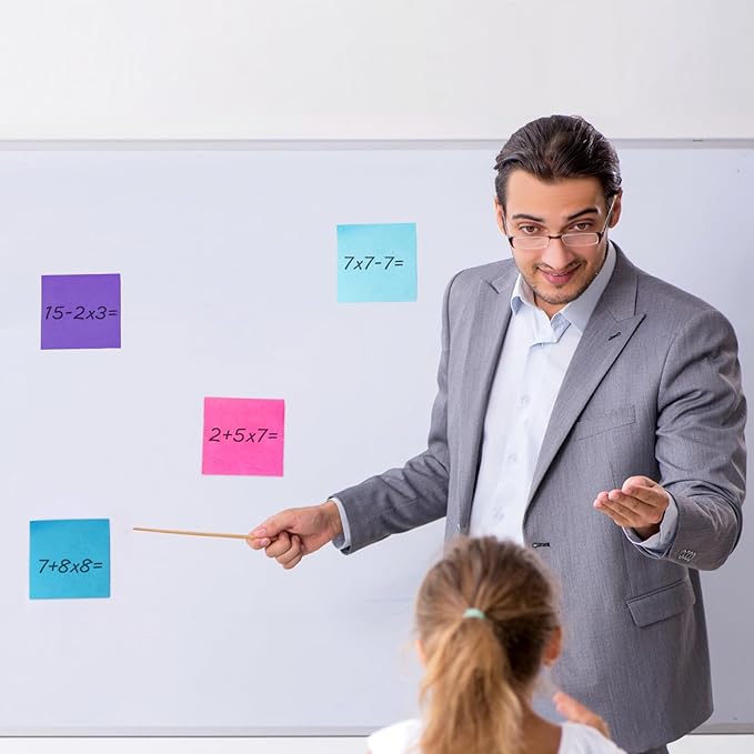 48 Pack 2400 Sheets Sticky Notes 3x3 Inches Bulk Colored Posted Notes 8 Colors Notes Stickies Note Pads for Office, School, and Home Supplies, 50 Sheets/pad-DeskLoop Office