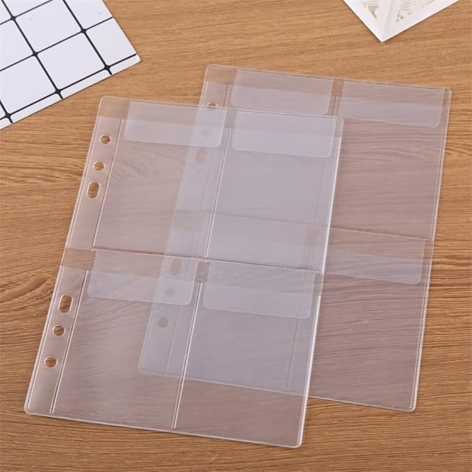10 Pack A5 Size Plastic Binder Pockets, 6 Holes Waterproof PVC Folders Loose - Image 8