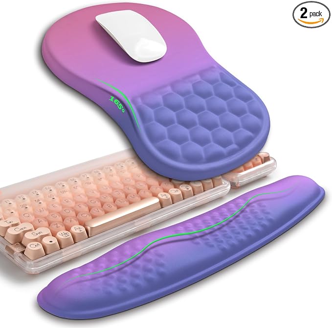 Hokafenle 2in1 Combination, Wave Keyboard Wrist Rest and Ergonomic Curvature by Hokafenle