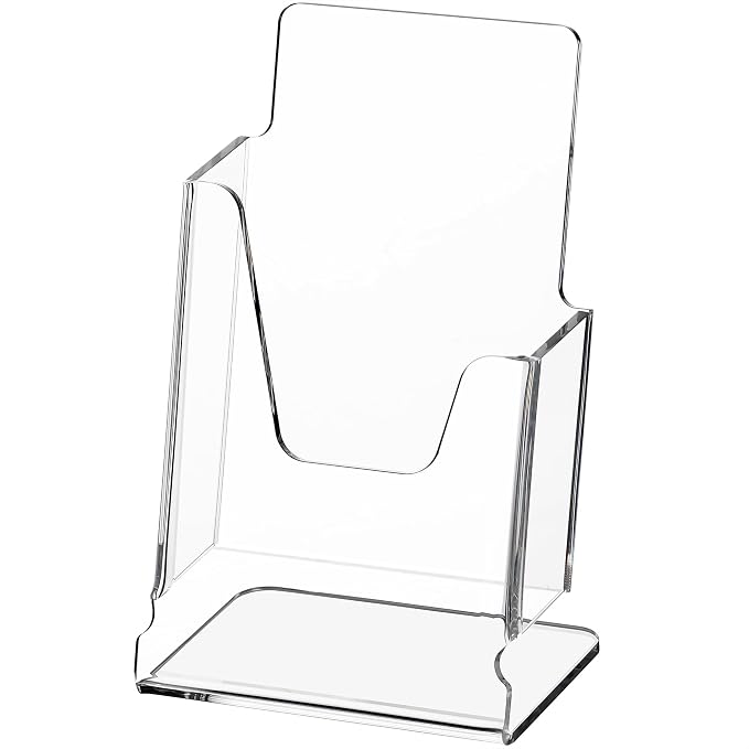 HeZone Acrylic Brochure Holder 4x9 Inch, Leaflets by HeZone