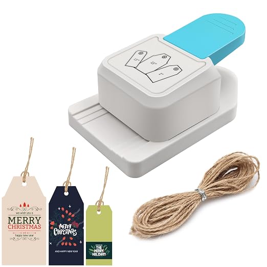 3 in 1 Craft Tag Punch Gift Tag Paper Punch，Paper Craft Tag Punch 1.5" 2" 2.5" by XHKDSYMC