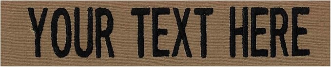 Custom Uniform Name Tapes Solid Colors. Coyote Brown Fabric, 4 Inch Sew on by NORTHERNSAFARI