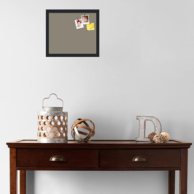 PinPix 15x13 Inch Cork Bulletin Board. This Decorative Framed Pin Board Comes with Pewter Design and a Satin Black Frame. Ideal for Home Office Decor or Message Board (PinPix-1812)-DeskLoop Office