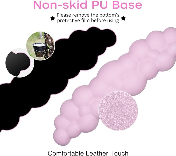 JIKIOU Upgrade Leather Cloud Keyboard Wrist Rest, Cloud Wrist Rest - Image 5